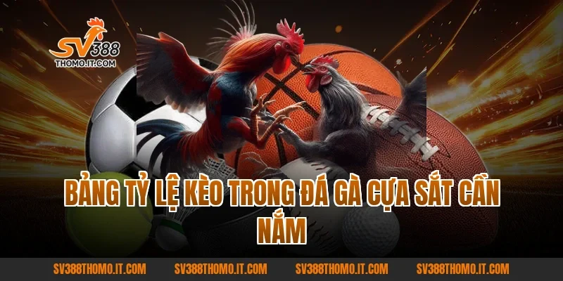 Bảng Tỷ Lệ Kèo Trong Đá Gà Cựa Sắt Cần Nắm